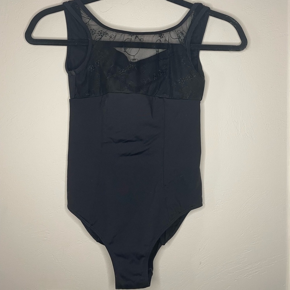 Bloch black leotard with lace